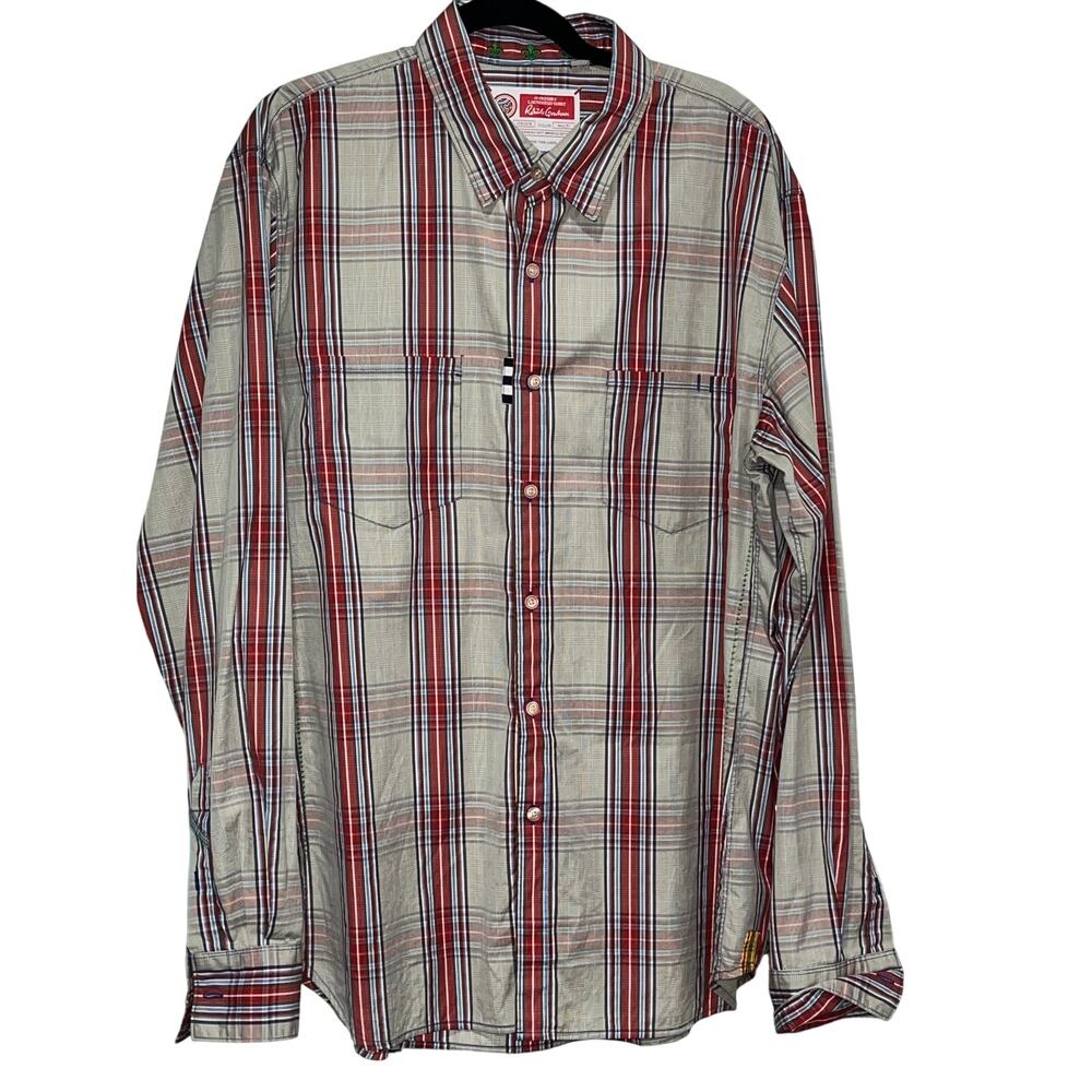 Robert Graham Freshly Laundered Mens Large Plaid Button Down Shirt Cotton (183)